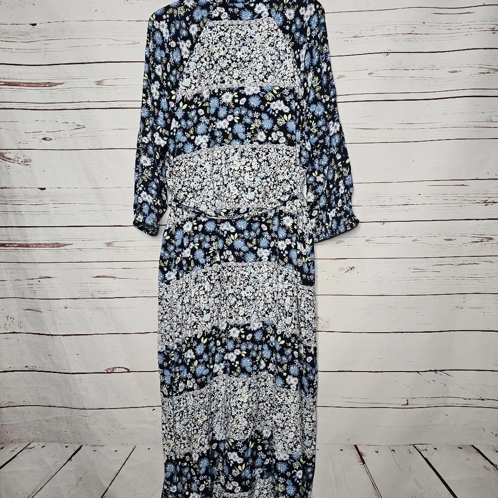 Lane Bryant Floral Self Tie Midi Dress - Picture 2 of 14